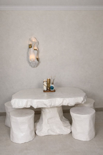 میز ناهار خوری طرح سنگی صخره ایی